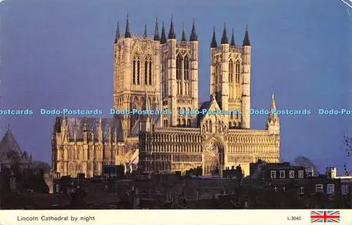 R523808 Lincoln Cathedral by Night E T W Dennis 1984