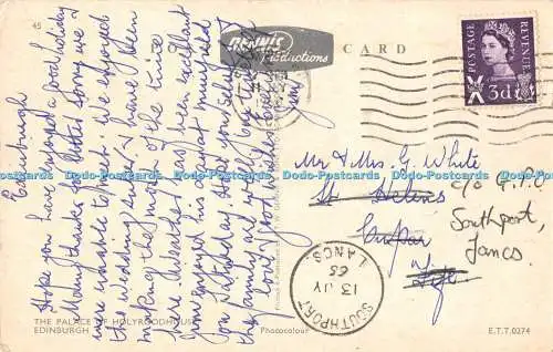 R526163 The Palace of Holyroodhouse Edinburgh 1966 Dennis