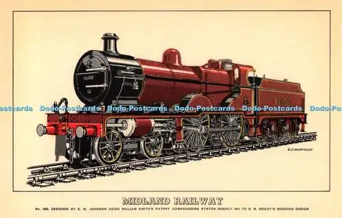 R522162 Midland Railway No 1000 Designed by S W Johnson Using William Smith Pate