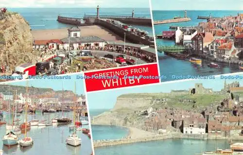 R522178 Grüße vom Whitby Khyber Pass Harbour River Esk East Side E T W Denn