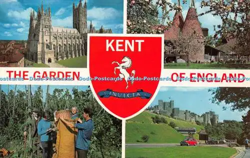 R522184 Kent The Garden of England Springtime Dover Castle D V Bennett Multi Vie