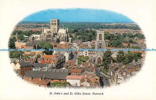 R526189 St Johns and St Giles Street Norwich Colourmaster International Cameo Pr