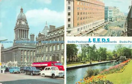 R522195 Leeds The Town Hall The Headrow E T W Dennis Photocolour Multi View 1972