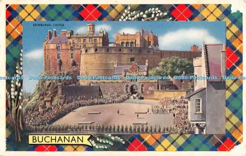 R522205 Edinburgh Castle Buchanan E T W Dennis Tartan 1963