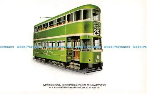 R518226 No 47 Liverpool Corporation Tramways W G Marks EMB Heavy Weight Bogie Ca