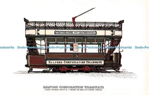 R518227 Nr. 50 Salford Corporation Straßenbahnen Klasse 1 100 gebaut von G F Milnes auf Br