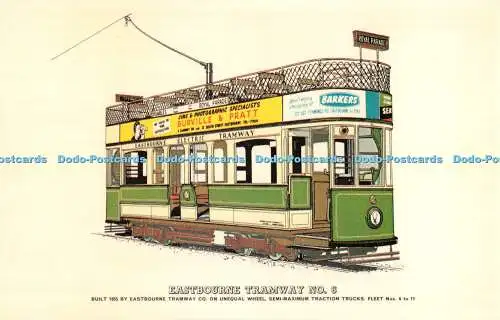 R523959 Eastbourne Tramway No 6 gebaut 1955 von Eastbourne Tramway Co auf ungleichem W