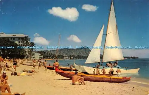 R526265 Weltberühmter Waikiki Beach und majestätische Diamond Head Markenmarke Pan Amer