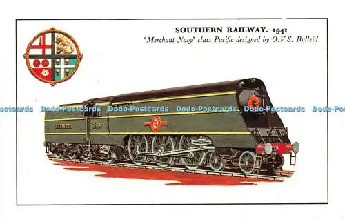 R522282 Southern Railway 1941 Mechant Navy Class Pacific entworfen von O V S Bulle