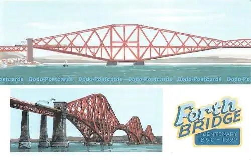 R522293 Forth Bridge Centenary 1890 1990 Dalkeith Publishing Card No D 1 Multi V