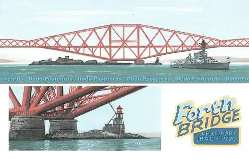 R522294 Forth Bridge Centenary 1890 1990 Dalkeith Publishing Card No D 2 Multi V