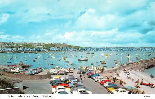 R524042 Outer Harbour and Beach Brixham B2547 Dennis 1974