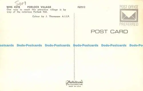 R518367 Porlock Village Plastichrome von Colourpicture J Thomason