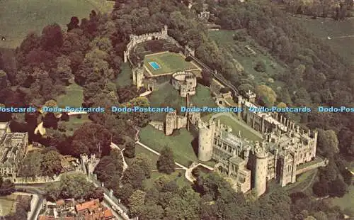 R522384 Arundel Castle aus den Air C G Williams Plastichrome Aerofilmen