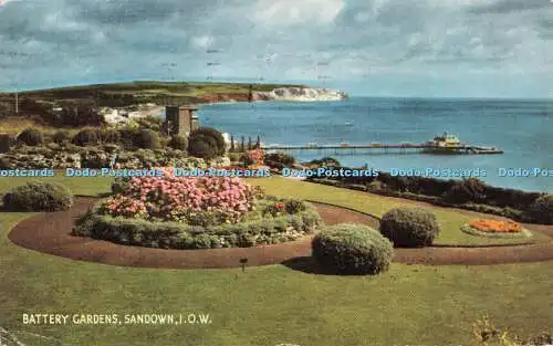 R522396 I o W Sandown Battery Gardens J Salmon Cameracolour 1960