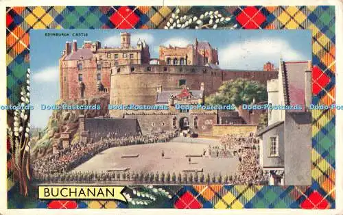 R522399 Edinburgh Castle Buchanan E T W Dennis Tartan 1961