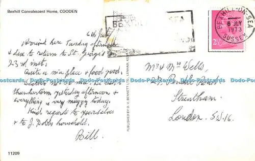 R524135 Bexhill Convalescent Home Cooden 11209 D V Bennett 1973