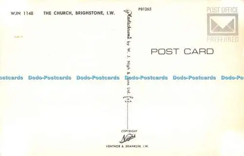 R522451 I W Brighstone The Church W J Nigh Plastichrome