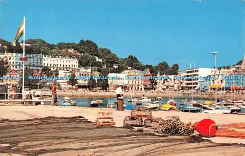 R524170 Innenhafen und Strand Torquay Devon Litho Kanada N P O Belfast Dexter