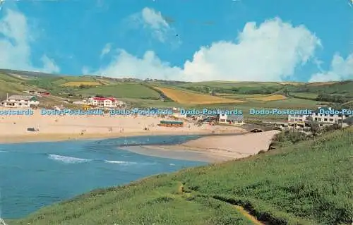 R520548 Mawgan Porth Cornwall Das schöne Dorf Trenance liegt am Ufer