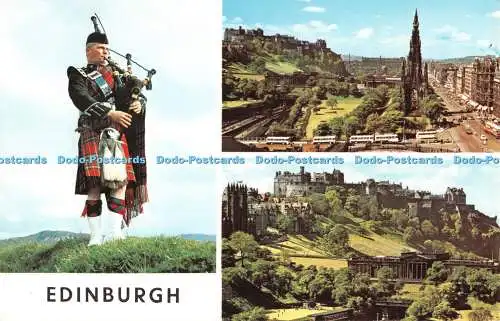 R522564 Edinburgh The Castle Princes Street and the Scott Monument Multi View