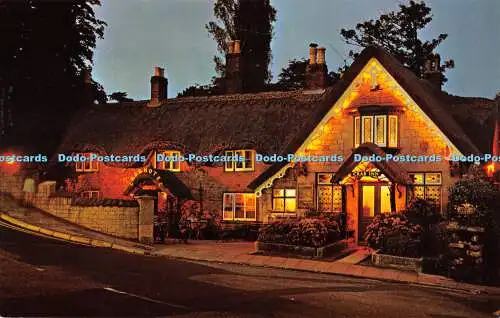 R526633 I W at Night Shanklin The Crab Inn The Old Village W J Nigh Jarrold