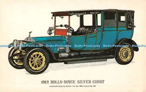 R524407 1912 Rolls Royce Silver Ghost Landaulet Karosserie von Barker Car No 2069 Motor