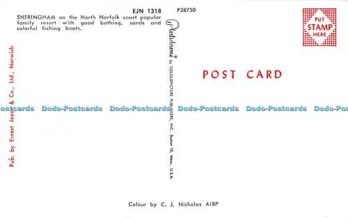 R520731 Grüße aus Sheringham Norfolk Ernest Joyce Plastichrome C J Nicholas
