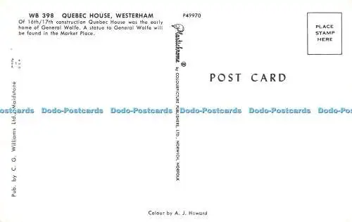 R520769 Westerham Quebec House C G Williams Plastichrome A J Howard