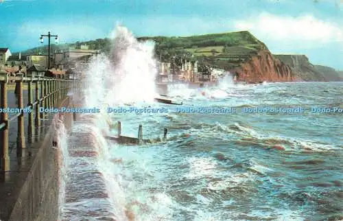 R522782 Rough Seas At Sidmouth Photo Precision Colourmaster International 1973