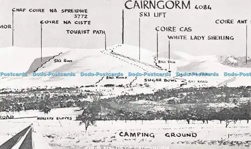 R520812 Schneefelder von Cairngorm Postkarte 1970