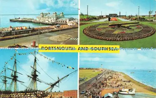 R524570 Portsmouth and Southsea South Parade Pier H M S Victory The Floral Clock