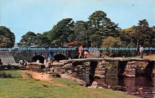 R526875 Devon Dartmoor Postbridge Clapper Bridge N P O Litho Canada T