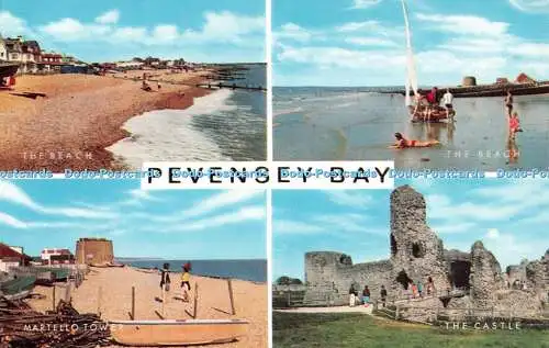 R524628 Pevensey Bay The Beach The Castle Martello Tower J Salmon Cameracolour M