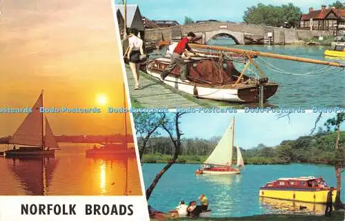 R524630 Norfolk Broads Sonnenuntergang am Hickling Broad Salhouse Broad The Bridge und Br