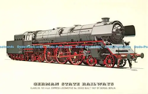 R526926 Deutsche Staatsbahnen Baureihe 05 120 m p h Schnellzuglok Nr 05003 bui