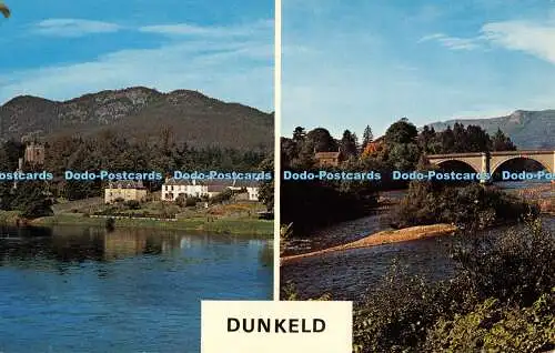 R526949 Dunkeld Perthshire Umgeben von bewaldeten Bergen am Nordufer des T