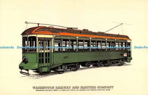 R522949 Washington Railway and Electric Company Suburban Car Built 1908 By J G B