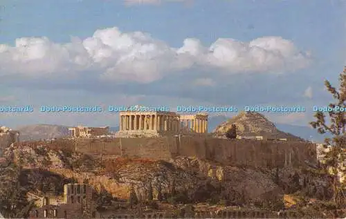 R527012 Griechenland Athen Die Akropolis im Flug mit TWA Litho