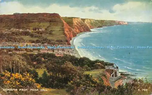 R527021 Sidmouth From Peak Hill Valentine 1969
