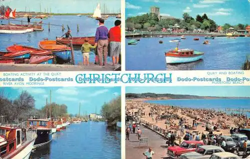 R524730 Christchurch River Avon Moorings Quay and Boating Mudeford Beach E T W D