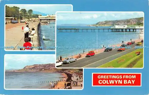 R527189 Grüße von Colwyn Bay Seafront E T W Dennis Mehrfachansicht