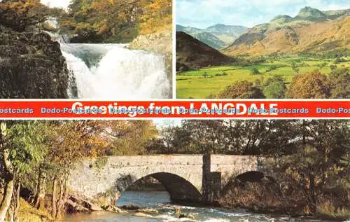 R527195 Grüße aus Langdale Skelwith Bridge Keswick Großhändler E T W Dennis