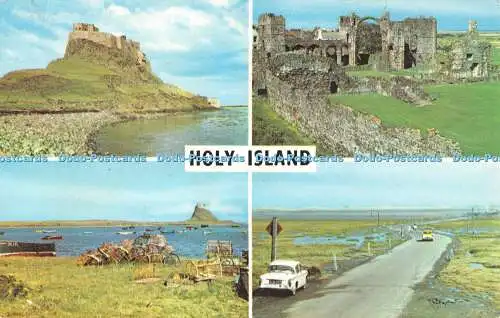 R524982 Holy Island The Tidal Road Lindisfarne Priory Lindisfarne Castle Multi V