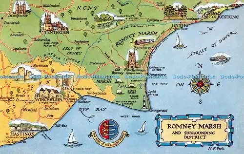 R525163 Romney Marsh and Surrounding District Map J Salmon M F Peck