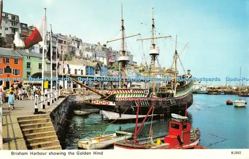 R525268 Brixham Harbour zeigt die goldene Hind E T W Dennis Photocolour