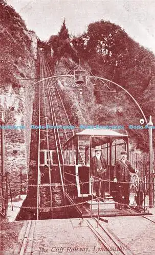 R527809 CR2 The Cliff Railway Lynmouth Devon 1890 1980 90 Jahre Souvenirkarte Pr