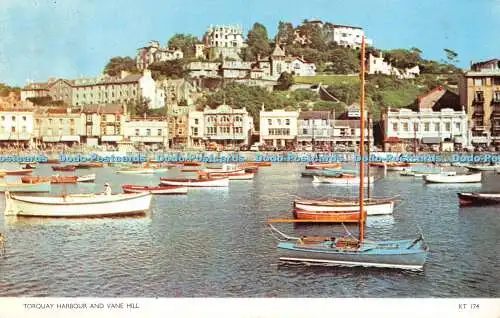 R525979 Torquay Harbour and Vane Hill KT 174 Cotman Color Jarrold