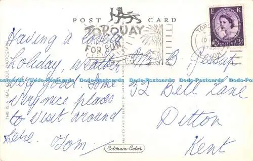 R525979 Torquay Harbour and Vane Hill KT 174 Cotman Color Jarrold