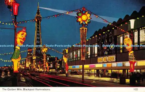 R526001 The Golden Mile Blackpool Illuminations 102 Color Gloss View Series Bamf